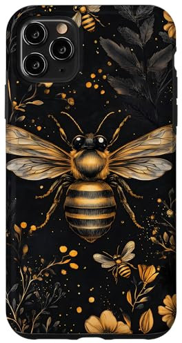 iPhone 11 Pro Max Botanical Bee Pattern Case
