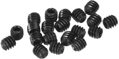 sourcing map Lot de 20 vis sans tête à six pans creux M2 x 2 mm en acier au carbone pour réparer instruments compacts, machines et équipements (noir)