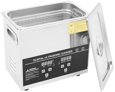 MEHOOSPVN Digital Ultrasonic Cleaning Machine with Heater & Timer, Professional Ultrasonic Parts Cleaner, Stainless Steel Ultrasonic Cleaner Machine for Retainer Glasses Auto Tool Machine