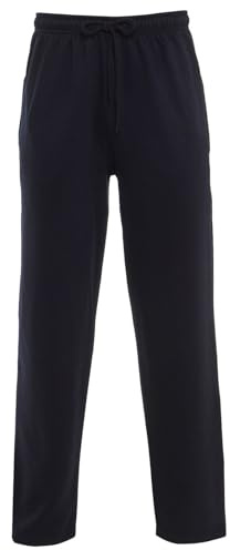 FASHION MY LOVE Jogging Pants Mens Tracksuit Bottoms Trousers Casual Mens Joggers for Men UK Zip Pockets Elasticated Open Hem Classic Jog Pants Jog Sweatpants Sports Joggers Black