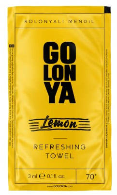 Golonya - Set mit 90 erfrischenden Lemon-Handtüchern – Mischung aus Duft-Tüchern – Zitronenduft – Inhalt 70°