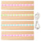 WIYETY 4 Stück LED Lichter Display Basis: Bunt Rechteckig Holzbeleuchtung Basis Stand, USB Desktop LED Leuchten Sockel für 5mm Dicke Acryl Platte Glas Platte Harz Kunst(30x45x150mm)