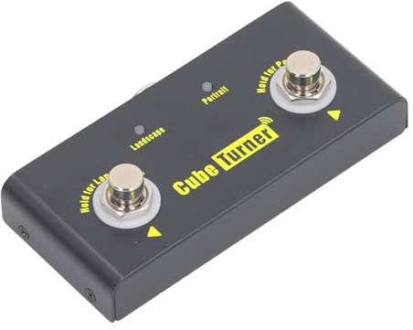 Page Turner Pedal Drahtlos 10m Reichweite Wiederaufladbar Musiknoten Fußpedal Kompatibel mit Tablets für Musiker Präsentatoren Gitarristen Robustes Metallgehäuse Tragbar für Probe