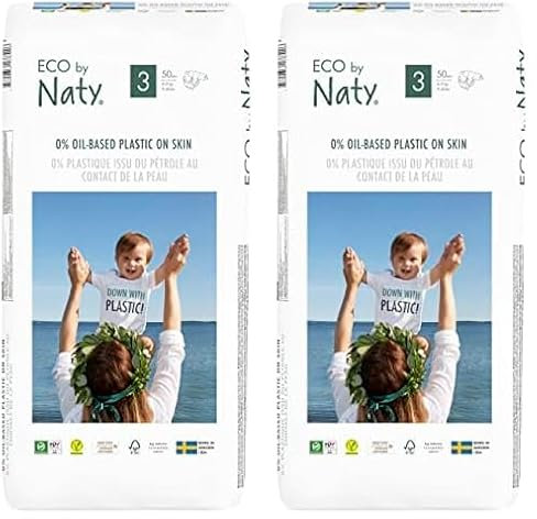 Eco by Naty Premium Disposable Diapers, Pack of 100