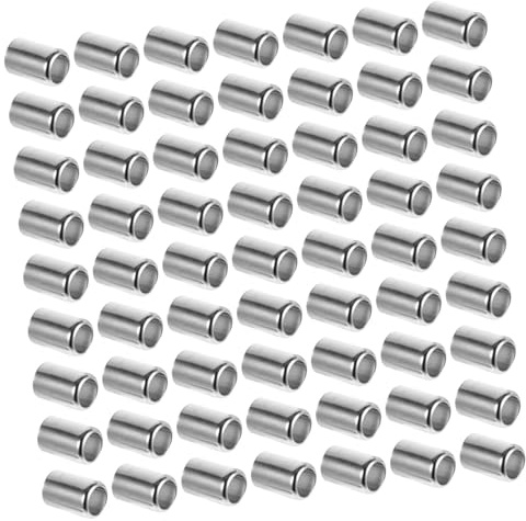 HOLIDYOYO 100 Pezzi Manicotti Inox per Tubo Alta Pressione con Fissaggio Sicuro Adatti per Tubazioni Idrauliche e Aria Ferrule Compressione per Crimpatura Rapida