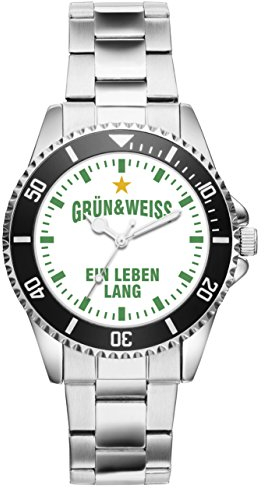 KIESENBERG Herrenuhr Armbanduhr Bremen Geschenk Fußball Sport Fan Artikel Analog Quartz Uhr Metallband 6029