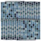 infactory Klebefolie Fliesen: Selbstklebende 3D-Mosaik-Fliesenaufkleber Aqua, 26 x 26 cm, 20er-Set (Klebefolie für Fliesen Steinoptik, Fliesenaufkleber Küche Steinoptik)