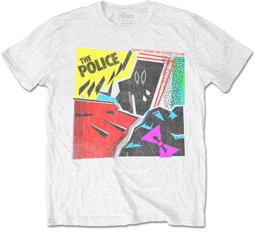 The Police T Shirt Dont Stand so Close to me Band Logo Official Mens White L