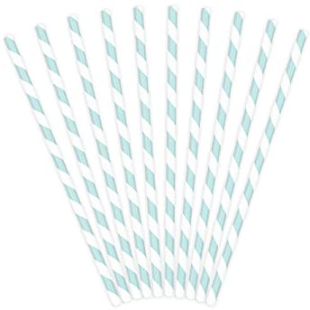 Papierstrohhalme 10er Set 19cm Trinkhalme Einweg Cocktail Strohhalme Getränke Deko Partyzubehör