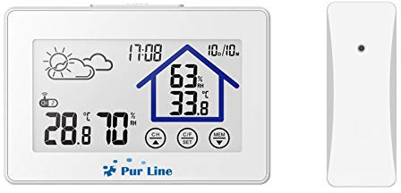 PURLINE WS07N Wetterstation mit Touchscreen und Außensensor