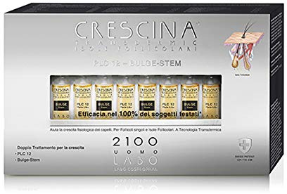 Crescina Follikuläre Inseln PLC12 BULGE STEM Anti-Haarausfall 2100 Man 20 Ampullen