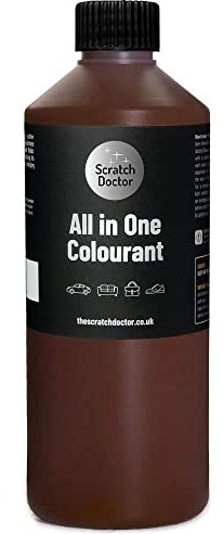 Scratch Doctor All in One Leather Colourant Self Seal Leather Dye Repair Paint for Furniture, Sofas, Car Seats (Medium Brown, 500ml)