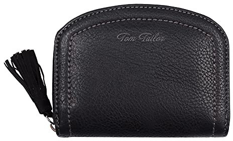 TOM TAILOR- Lari, Damen, Reißverschluss Geldbörse klein, one size, Schwarz, 13,5x2,5x10 cm