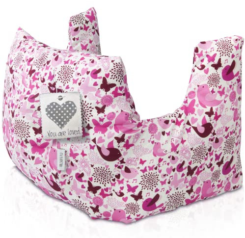 W&F HOME Postoperationskissen, Mastektomie, nach Brustkrebs, Operationen, Erholung, Bauch Tuck, C-Section Recovery oder Breast Reduction I Chemo Geschenke für Frauen – Rosa Vögel