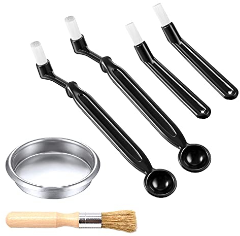 Zasvec Siebträger Reinigungsbürste 6 Stück Siebträger Bürste Kaffee Bürste Blindsieb 58mm Reinigungspinsel Kaffee Pinsel Reinigungsbürste Espresso Pinsel Kaffeemaschine Bürste für Kaffeemaschine