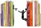 balvi Buchstütze Slum Dunk Farbe Schwarz Buchstütze für das Bücherregal in Form eines Basketballspiel