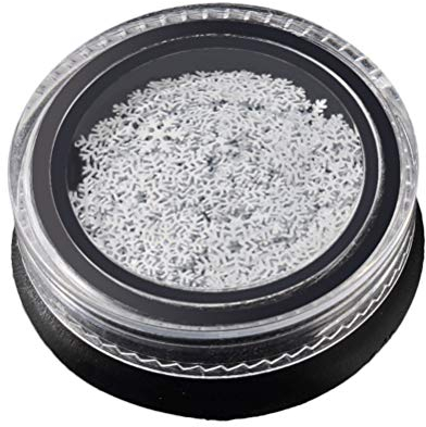 SOLUSTRE Nagel Pailletten Schneeflocke Weiß Nagelkunst Sticker Weihnachten Nail Art Nagelspitze Augen Make Up Kosmetik Kostüme Zubehör Handyhülle DIY Scrapbooking Maniküre Dekoration
