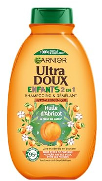 Ultra-sanftes Kinder-Shampoo 2-in-1 mit Aprikose und Baumwollblume, 250 ml