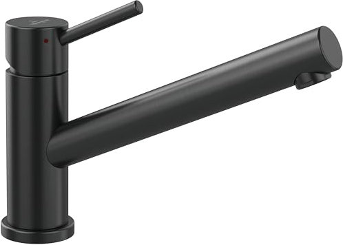 Villeroy & Boch Como Küchenarmatur, Hochdruck, Wasserhahn Küche mit Keramikkartusche und 360° Schwenkbereich, Spültischarmatur wassersparend, Auslauf Höhe 135mm, Anthracite