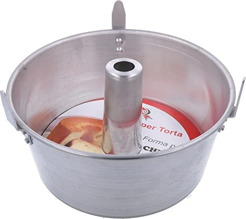 Graziano, Moule en mousseline de café, moule fabriqué en aluminium, idéal pour créer le très doux américain, avec pieds pour retourner le dessert avec confort, 24 x 11 cm
