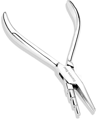 Paula & Fritz® Pinze per piercing da naso, in acciaio chirurgico 316L, lunghezza 148 mm, lunghezza 148 mm, acciaio chirurgico