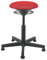 BALIMO Star - Bewegungshocker - Sitztrainer - ergonomischer Sitzhocker - Hocker mit Schwingeffekt - Rücken-Trainer - Bewegungsstuhl - Bürohocker - Gestell Schwarz (Rot)
