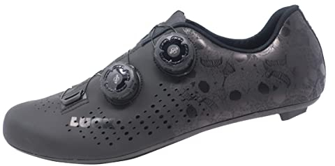 LUCK Genius Limited Edition Fahrradschuhe für Rennrad, mit HD-50 Carbon Sohle und doppeltem Präzisions-Drehsystem., Schwarz , 40 EU