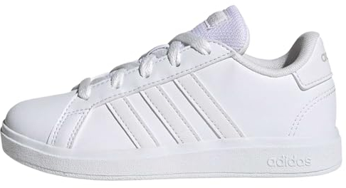 adidas Unisex - Bambini e ragazzi Grand Court Lifestyle Tennis Lace-Up Shoes, Cloud White Cloud White Grey One, 38 EU