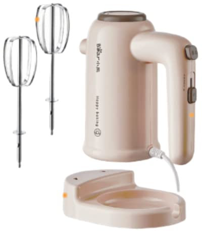 Lovely Electric Whisk for Kitchen Baking - Hand Mixer with Electric Mixer Base and Storage, 6-Speeds with Turbo Button and Easy Eject Button, 125W