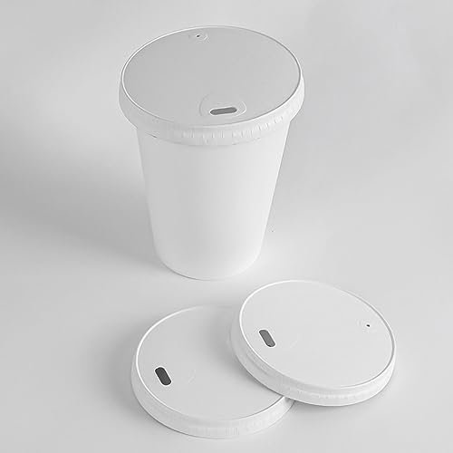 Couvercle pour gobelets en carton, pour gobelets café à emporter, biodégradable et compostable, pour gobelets en carton (800, Ø 90)