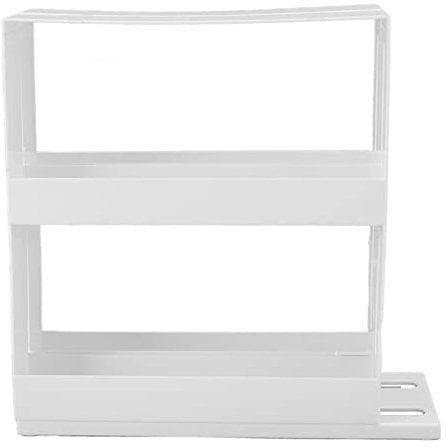 Étagère à épices Coulissante à 2 Niveaux, étagère à épices Pour Armoire De Cuisine, Organisateur D'assaisonnement Coulissant, Porte-bouteille De Sel Coulissant, étagère à épices
