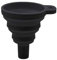 AUTOZOCO Entonnoir en silicone pliable et rétractable, multifonction, extensible, pour liquides de voiture, 10,5 cm de long x 8,5 cm de diamètre supérieur, noir
