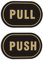 Andchi Lot de 2 plaque de porte plaques de Bureau Plaques officielles Plaque de porte Panneaux de porte Pull Push Train - En acrylique - 80 x 120 x 4 mm (EN-Pull + push)