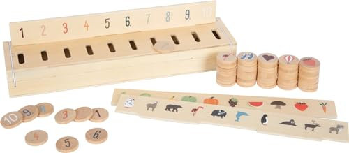 small foot Bildersortierbox aus Holz, 60 Verschiedene Bilder zum Sortieren und Entdecken, für Kinder ab 3 Jahren, 12469
