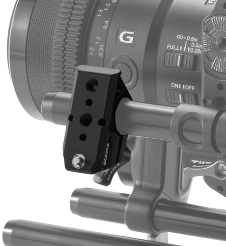Tilta Supporto per asta da 15 mm a guida NATO con filettatura da 1/4-20 con punti di localizzazione, compatibile con volantino Nano II, per microfono, luce e monitor - Nero TA-15RH-NATO-B