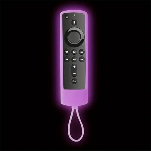 Glow-in-the-Dark Silicone Case Cover For Alexa Voice Remote Fire TV Stick 4K 3rd/2nd Gen & Fire TV Stick Lite 1st/2nd Gen - Protect Your Remote - Compatible With 4K, Lite, Cube (Luminous Purple)