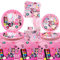 Spa Party Supplies, Serves 20, Makeup Theme Party Tableware - Dinner Plates Desserts Plates Cups Napkins Spa Makeup Tablecover for Girls Women Slumber Pamper Spa Party Decoration, Serves 20 (20)