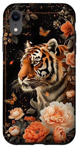 iPhone XR Majestic Tiger & Florals Case