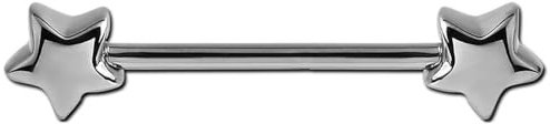 viva-adorno Nippelpiercing Brustpiercing Brustwarzenpiercing Barbell Piercing Piercingstab Stern Z579, Stern