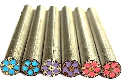LXYTT 1PC Rivets, 6mm Colored Resin Filling Mosaics Pin Rivets, for Knife Handle Decorative Material(Blue)