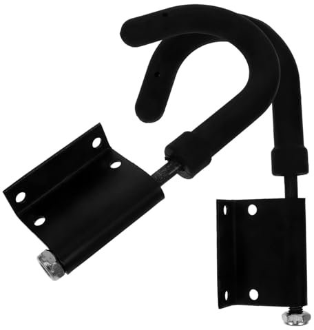 SEWOART 2 Piezas Gancho De Escalera Estabilizador De Escalera Para Canalón De Tejado. Kit De Gancho De Techo De Escalera Colgadores De Escaleras Para Pared Paso Percha Apoyo Caucho Black