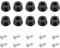 10PCS Rubber Feet, Round Cutting Board Rubber Feet, Non Slip Chopping Board Legs with Screws, Bumper Furniture Table Amplifier Speaker Cabinet Floor Protector Desk Printer Leg Pads D19*15*H17mm