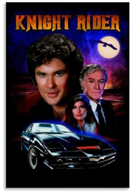 EGLOBICH Poster, Motiv: Knight Rider Key Art, TV-Show, dekoratives ästhetisches Leinwandposter, 20 x 30 cm, Unframe-Knight Rider Key Art