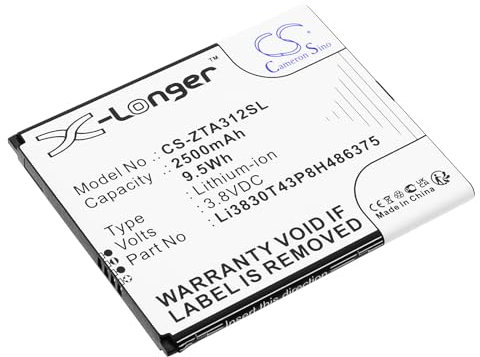 TECHTEK Batteria 2500mAh compatibile con [ZTE] Blade A31 2021 sostituisce Li3830T43P8H486375 FBA
