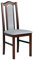 Stuhl BESO 02 ( Polsterstühle, Holzstühle, Esszimmerstühle, Massivholz - mit gepolstertem Sitz - Elegantes Design für modernes und klassisches Interieur - (BxHxT): 43x97x40cm (Nuss + Zetta 302)