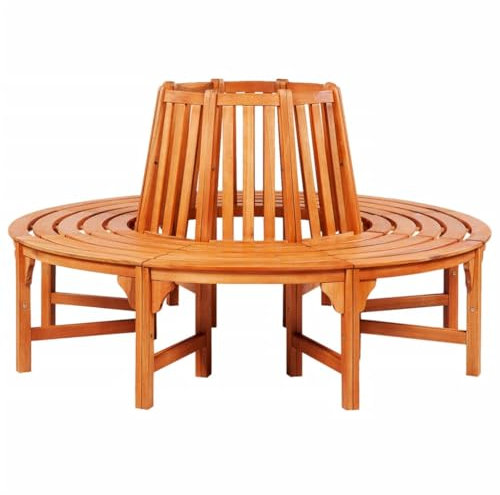 CINDERFUL Baumbank Ø 160 cm Holz Terrassen Sitzmöbel, Gartenbänke