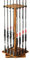 VEVOR Portacanne da Pesca per 16 Aste 330 x 330 x 810 mm Supporto in Legno Girevole a 360° per Organizzare e Riporre Canne, Supporto da Pavimento Salvaspazio per Attrezzatura da Pesca