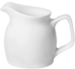 Jarra de leche de cerámica blanca de 280 ml Taza de café con Mango Jarra de salsa Verter taza de salsa de crema de café
