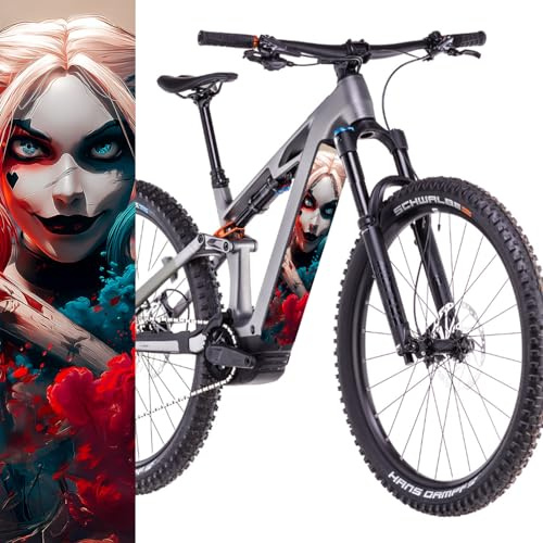 Sons of Battery Crazy Girl E-Bike Akkufolie zum Zuschneiden – Schutzfolie für Akkuabdeckung und Unterrohr, Bunt, 60 × 14 cm