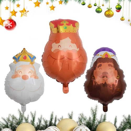 Ballon Set,3-teilige Königs-Deko für Festdekoration - Große Luftballons - für Feste Feiern Karneval Familienfeiern Partys Outdoor